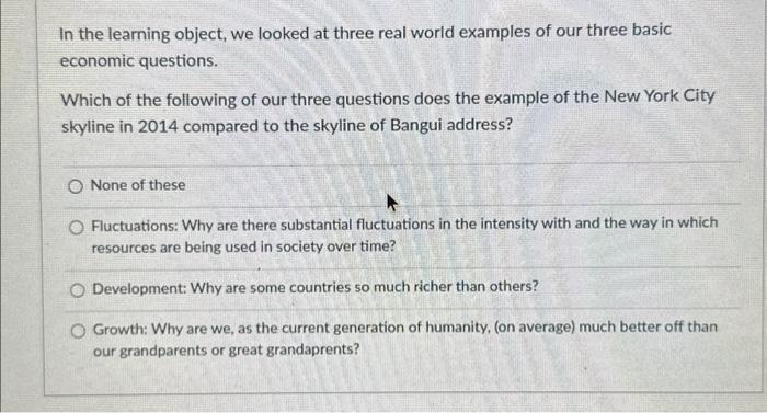 Solved In the learning object, we looked at three real world | Chegg.com