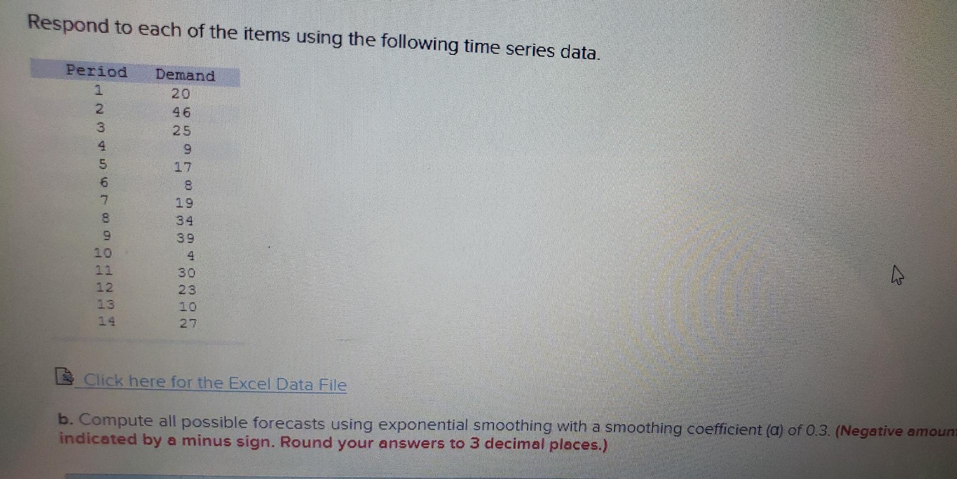 Solved Respond to each of the items using the following time | Chegg.com