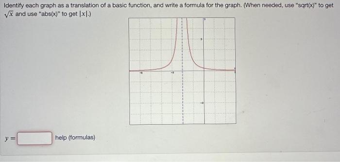 Solved Identify each graph as a translation of a basic Chegg com