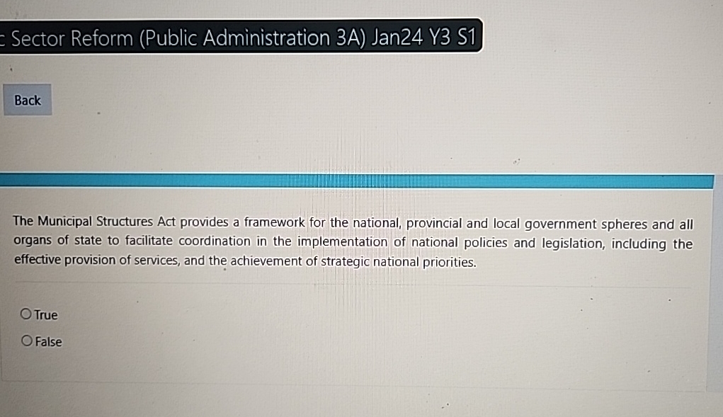 Solved Sector Reform (Public Administration 3A) ﻿Jan24 | Chegg.com