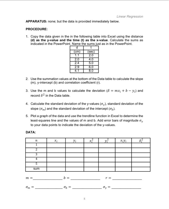 standard deviation of linear regression excel standard deviation of linear regression excel