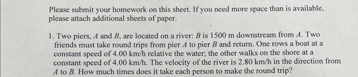Solved Please submit your homework on this sheet. If you | Chegg.com