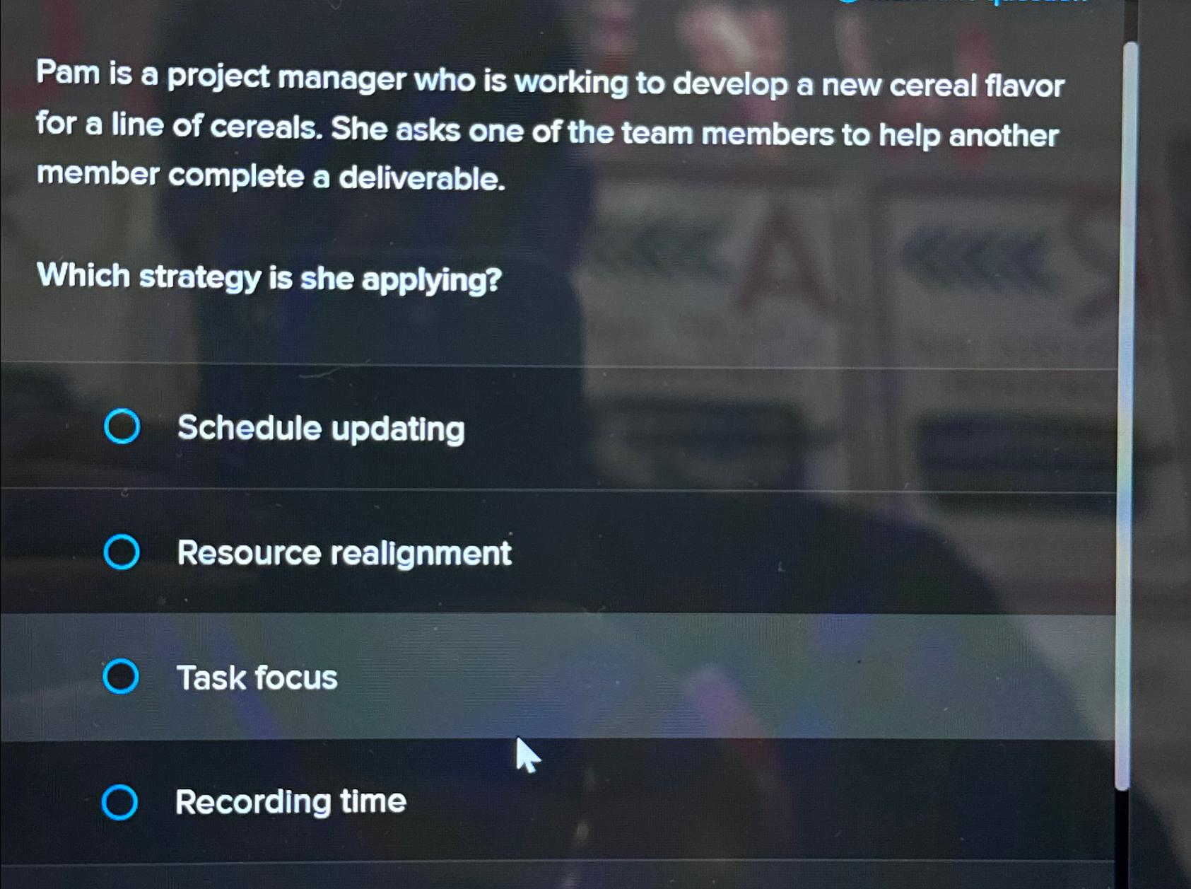 Solved Pam is a project manager who is working to develop a | Chegg.com