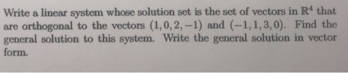 Solved Write a linear system whose solution set is the set | Chegg.com