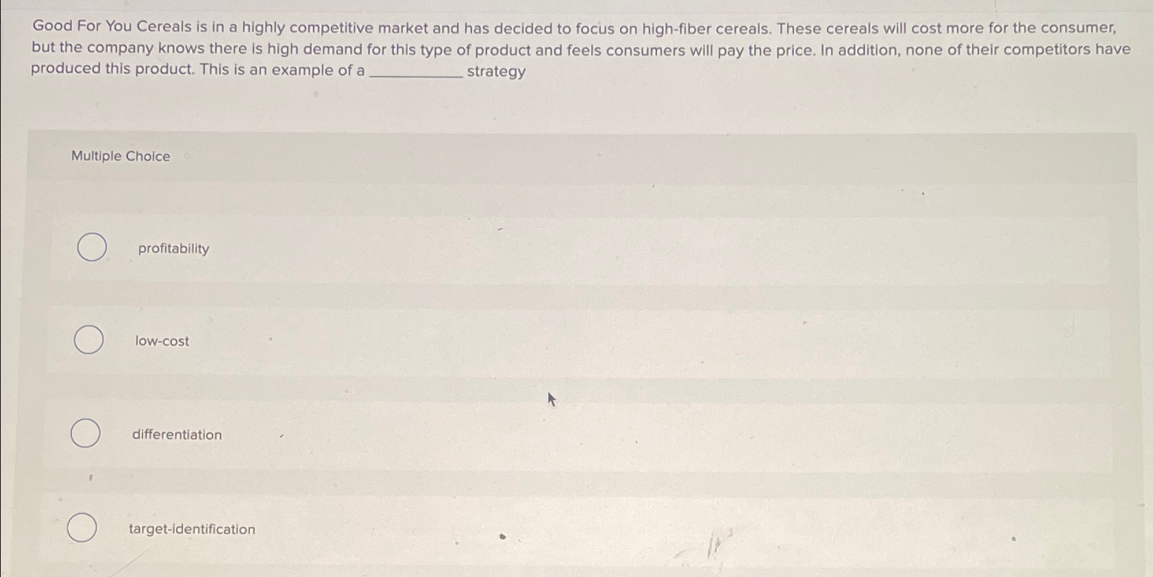 Solved Good For You Cereals is in a highly competitive