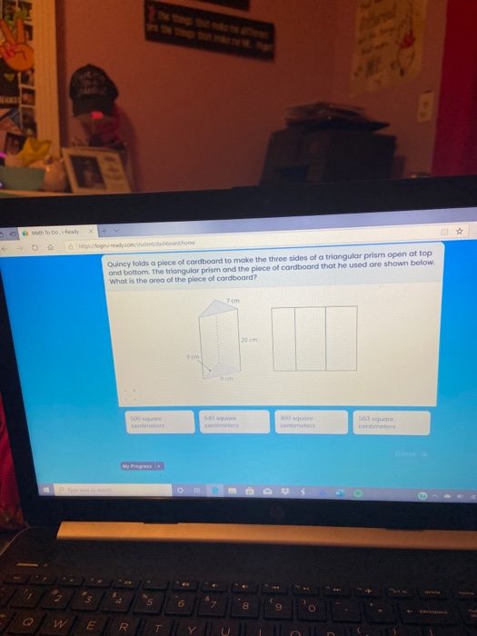 Math To D Eady X Quincy Folds A Piece Of Cardboard Chegg 