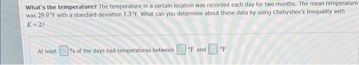 Solved What's the temperature? The temperature in a certain | Chegg.com