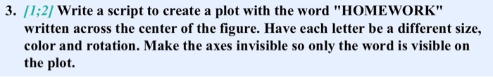 Solved 3. [1:2] Write a script to create a plot with the | Chegg.com