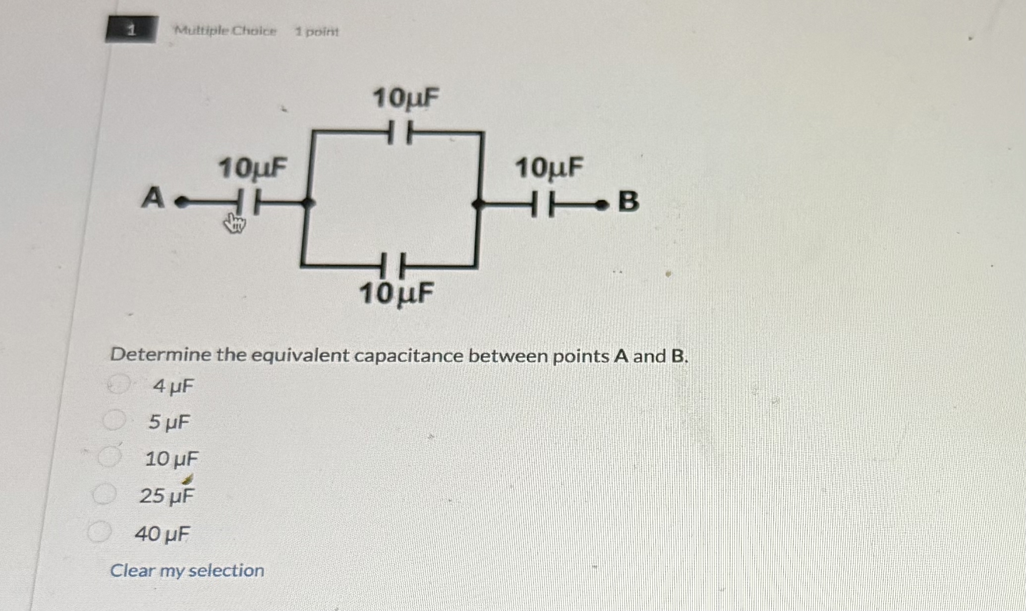 Solved 1Multiple Cheice1 ﻿pointDetermine The Equivalent | Chegg.com