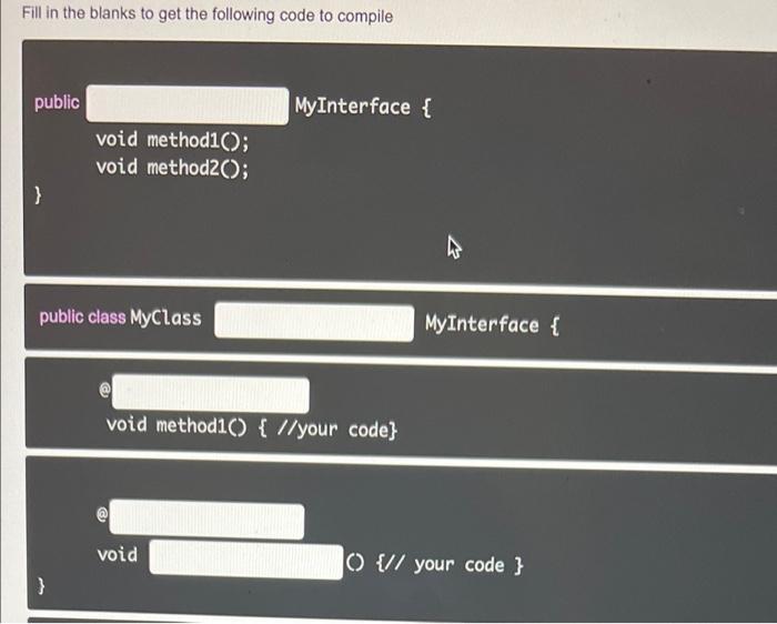 Solved Fill in the blanks to get the following code to | Chegg.com