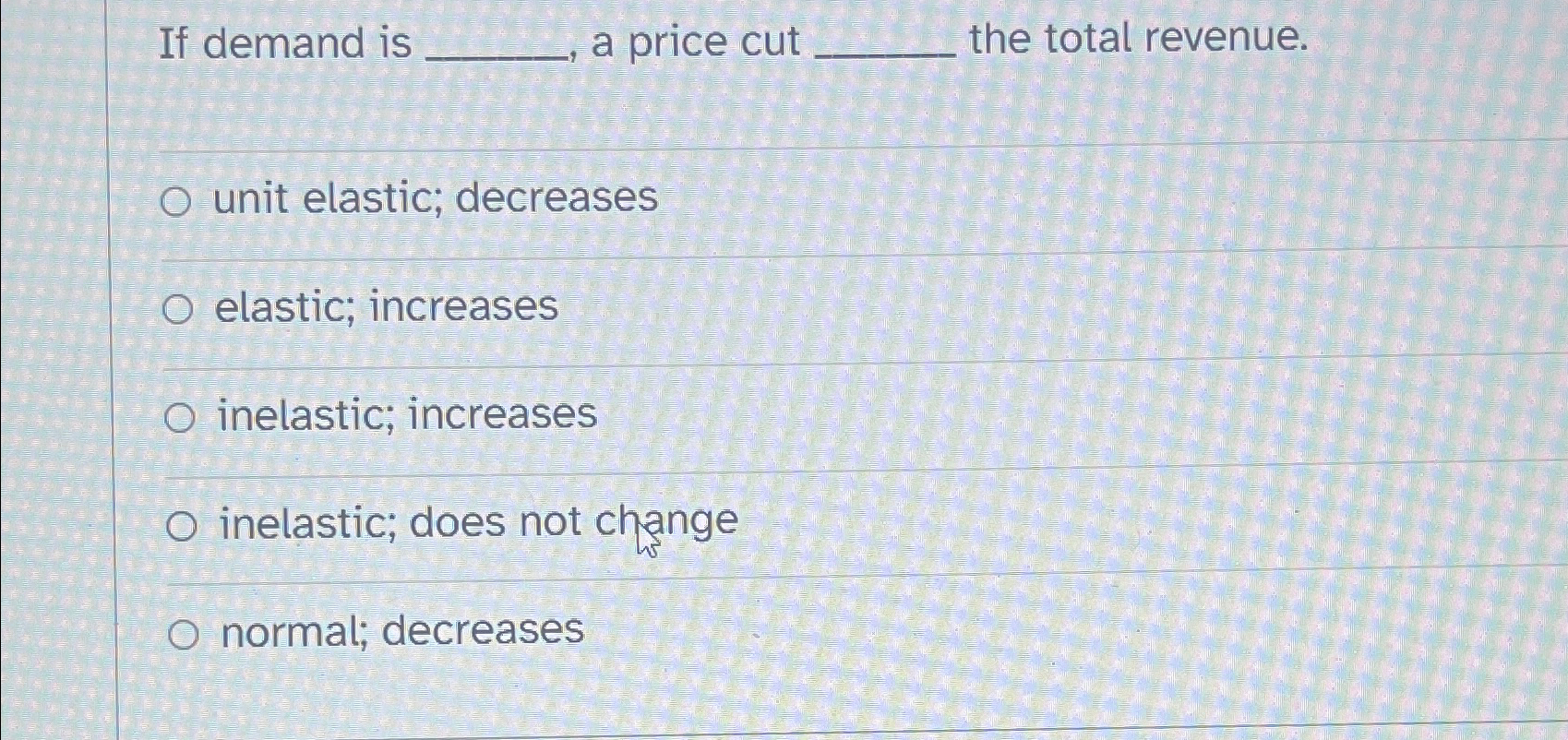 Solved If demand is a price cut the total revenue.unit | Chegg.com