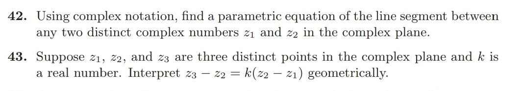 Solved 42. Using complex notation, find a parametric | Chegg.com