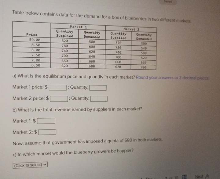 Solved Table below contains data for the demand for a box of | Chegg.com