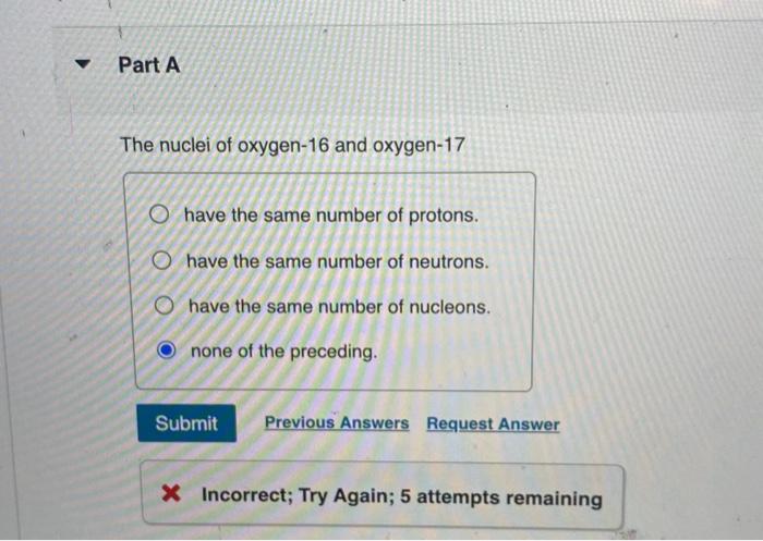 neutron number of oxygen 16