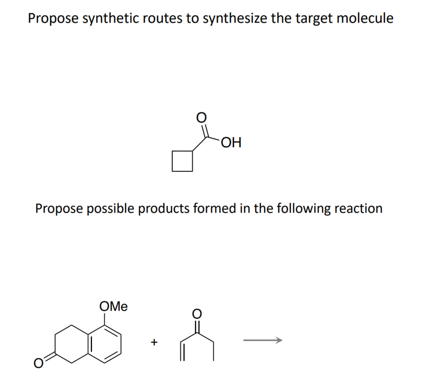 Solved Q1 ﻿Propose synthetic routes to synthesize the target | Chegg.com