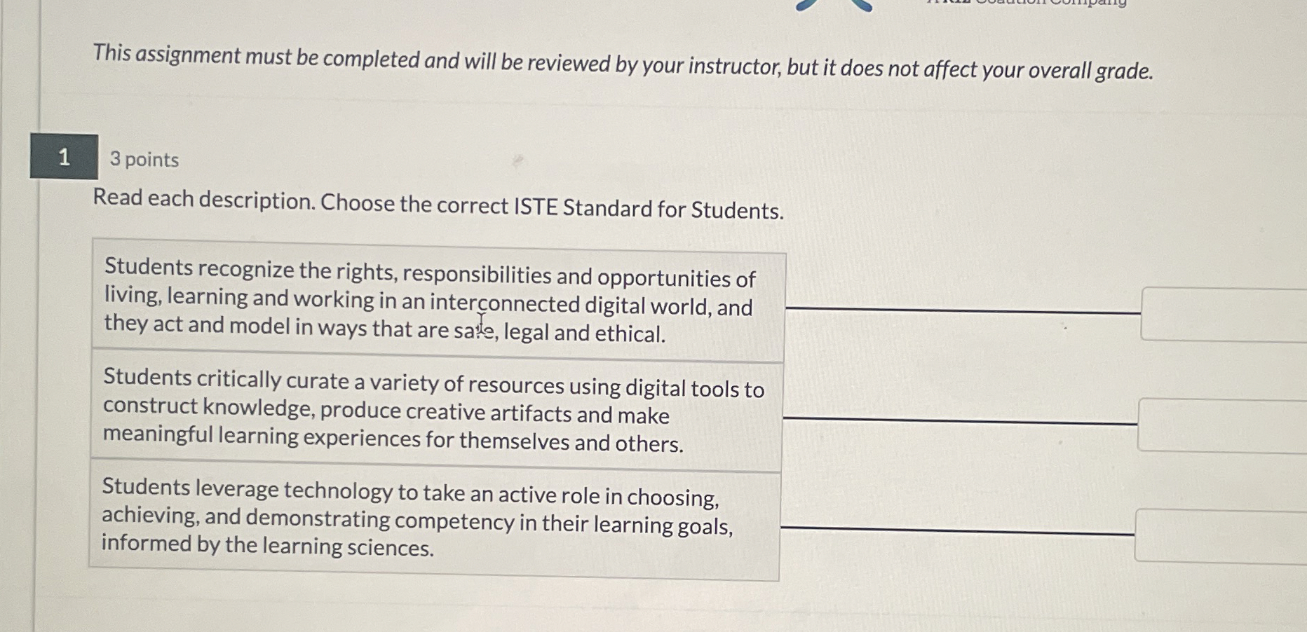 Solved This assignment must be completed and will be | Chegg.com