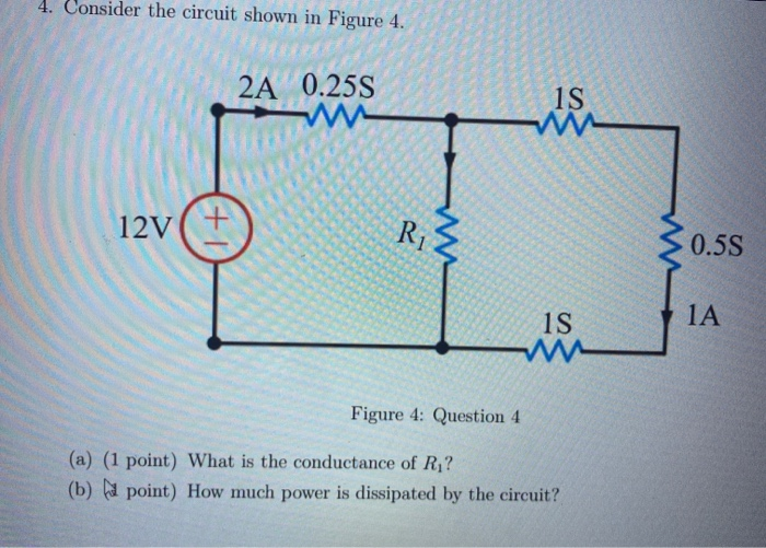 Solved 4. Consider the circuit shown in Figure 4. 2A 0.255 | Chegg.com