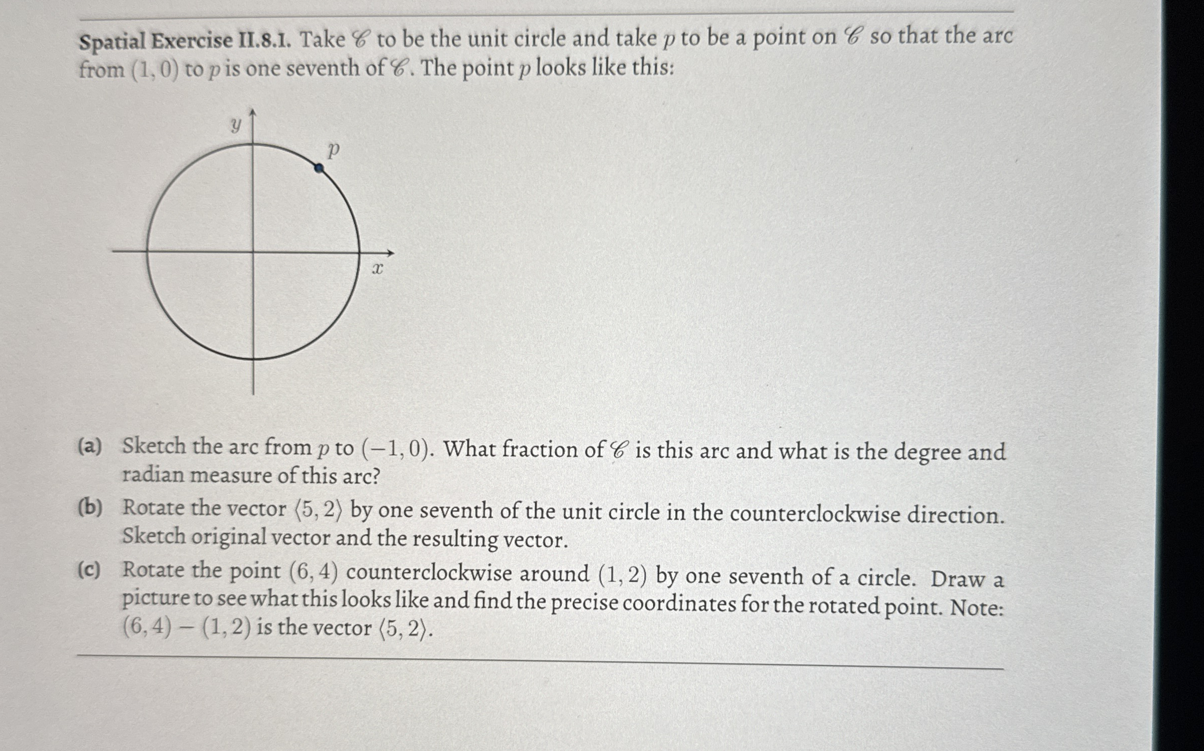 ake C ﻿to be the unit circle and take p ﻿and q ﻿to be