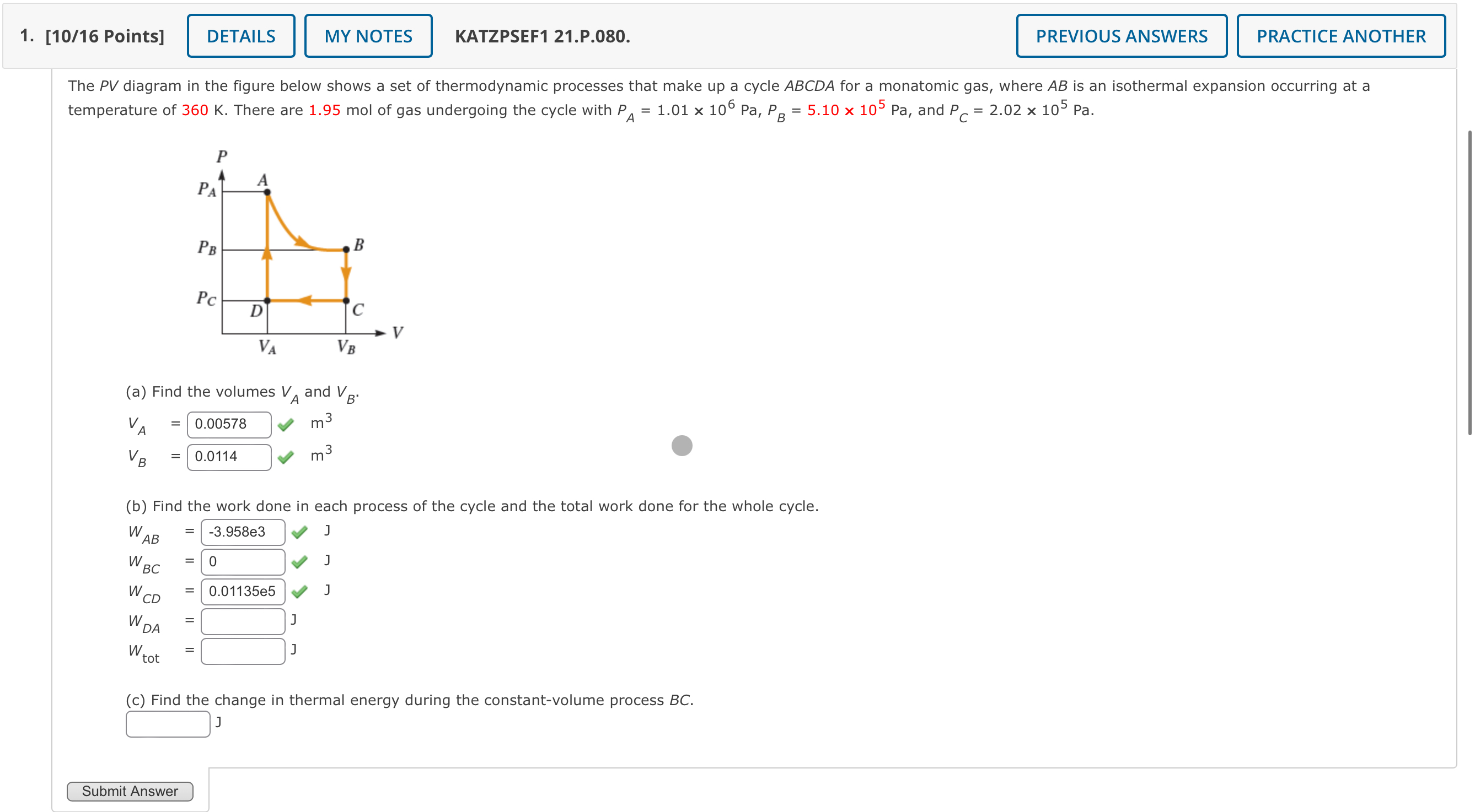 Solved The PV ﻿diagram in the figure below shows a set of | Chegg.com