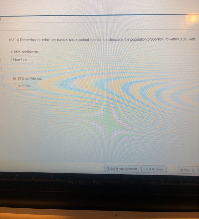 Solved (S 9.1) Determine the minimum sample size required in | Chegg.com