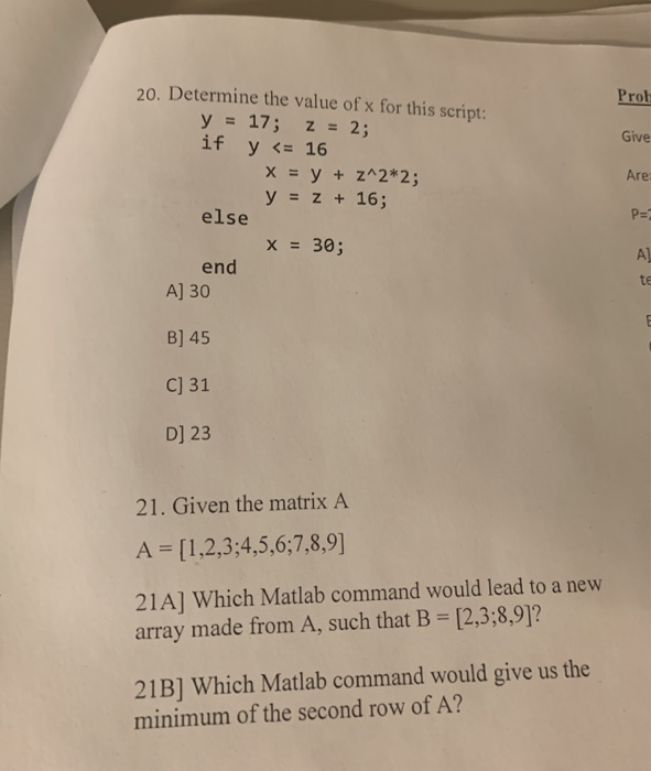 Solved Proh Give Determine The Value Of X For This Sc Chegg Com