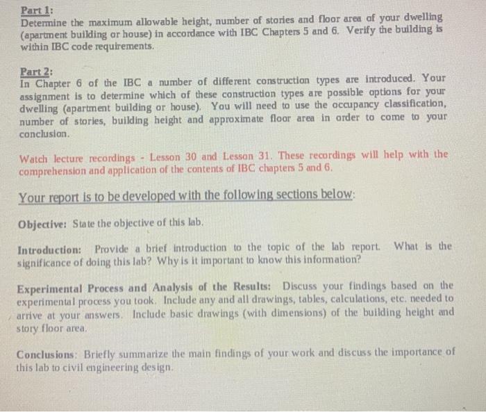 Part 1: Determine the maximum allowable height, | Chegg.com