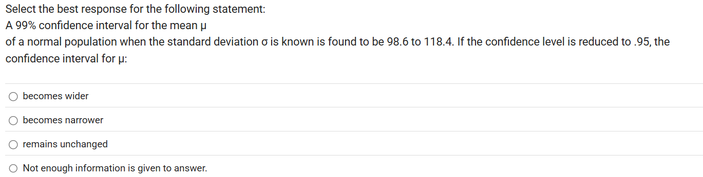 Solved Select the best response for the following | Chegg.com