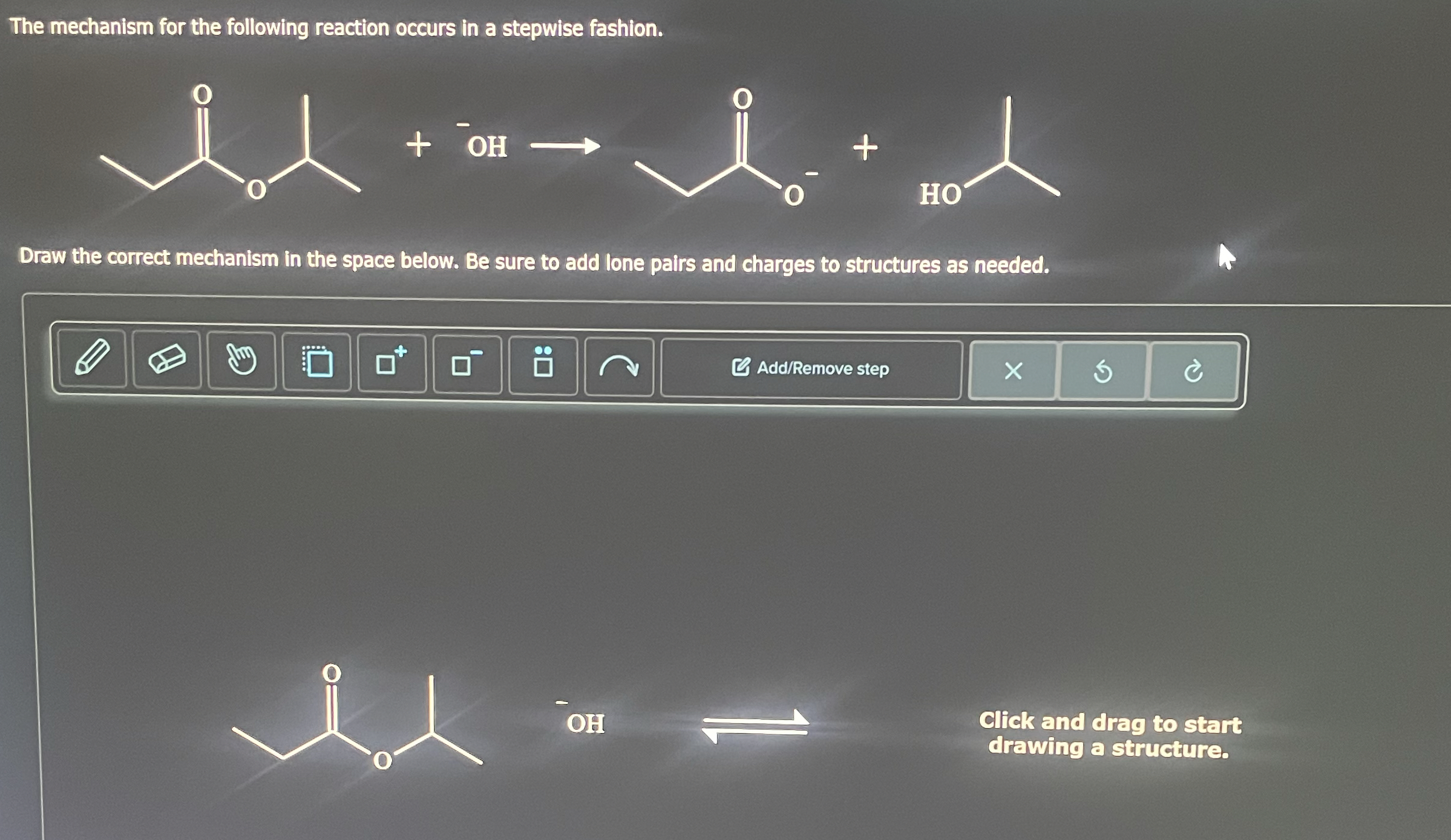 Solved The mechanism for the following reaction occurs in a | Chegg.com