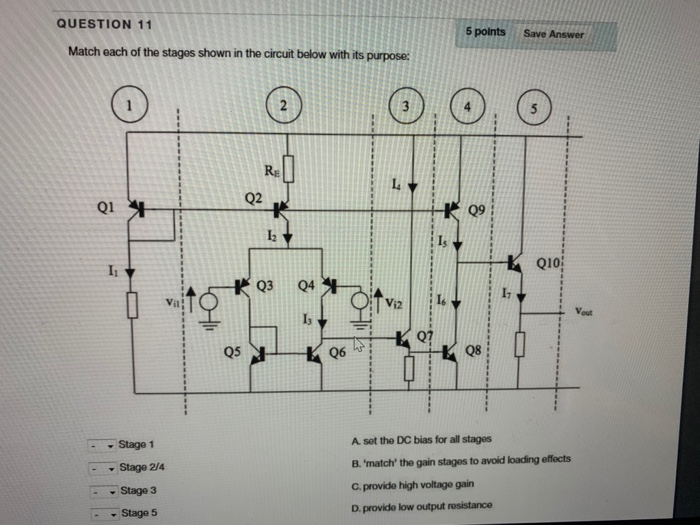 Solved QUESTION 11 5 points Save Answer Match each of the | Chegg.com