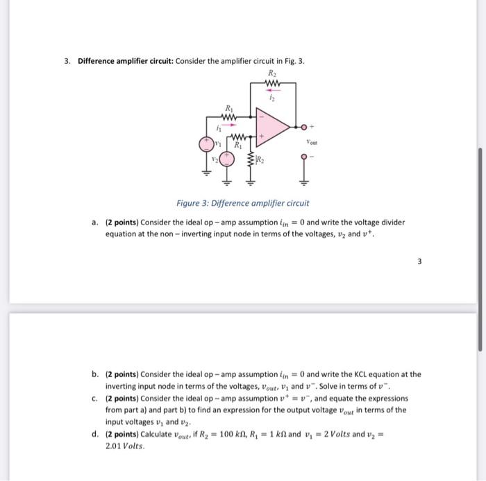 Solved 2. Non - Inverting Amplifier Circuit: Consider The | Chegg.com