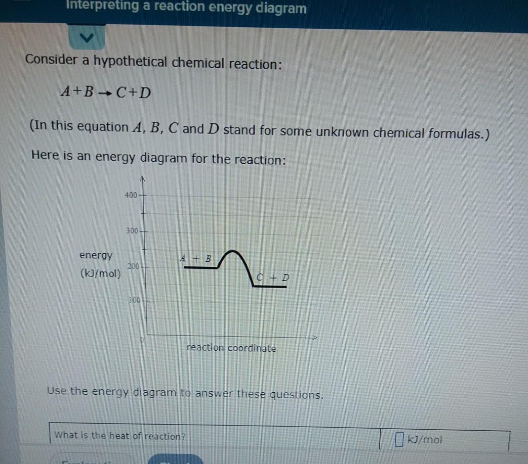 Solved Interpreting a reaction energy diagram Consider a | Chegg.com