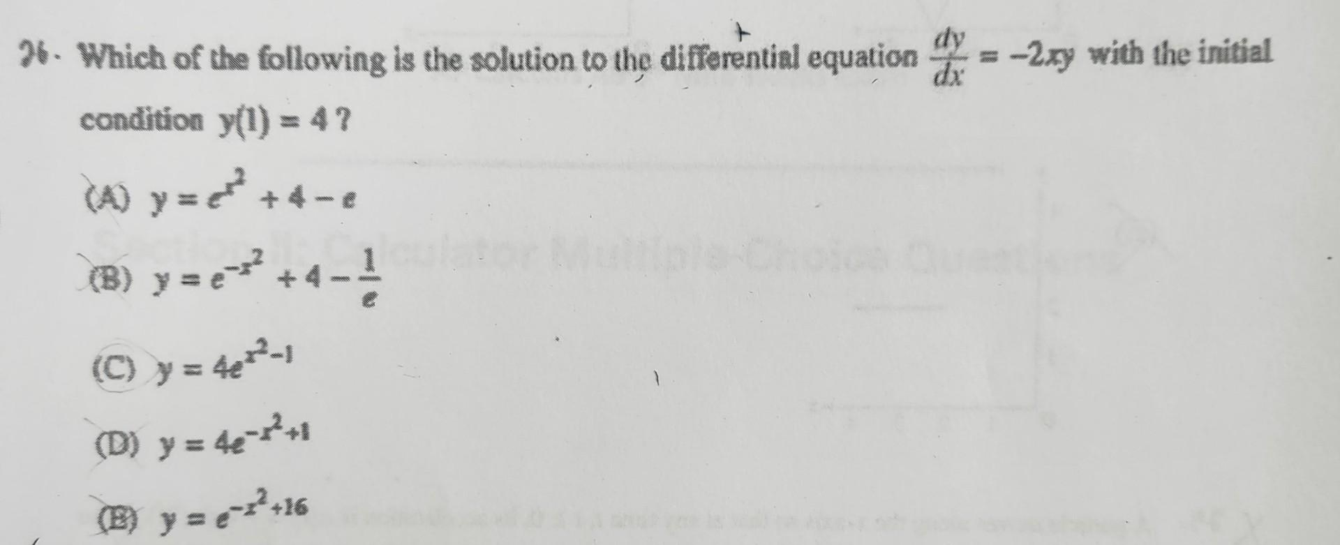 Solved 6. Which of the following is the solution to the | Chegg.com