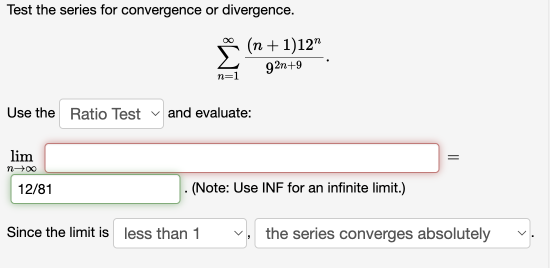 Solved Test the series for convergence or | Chegg.com