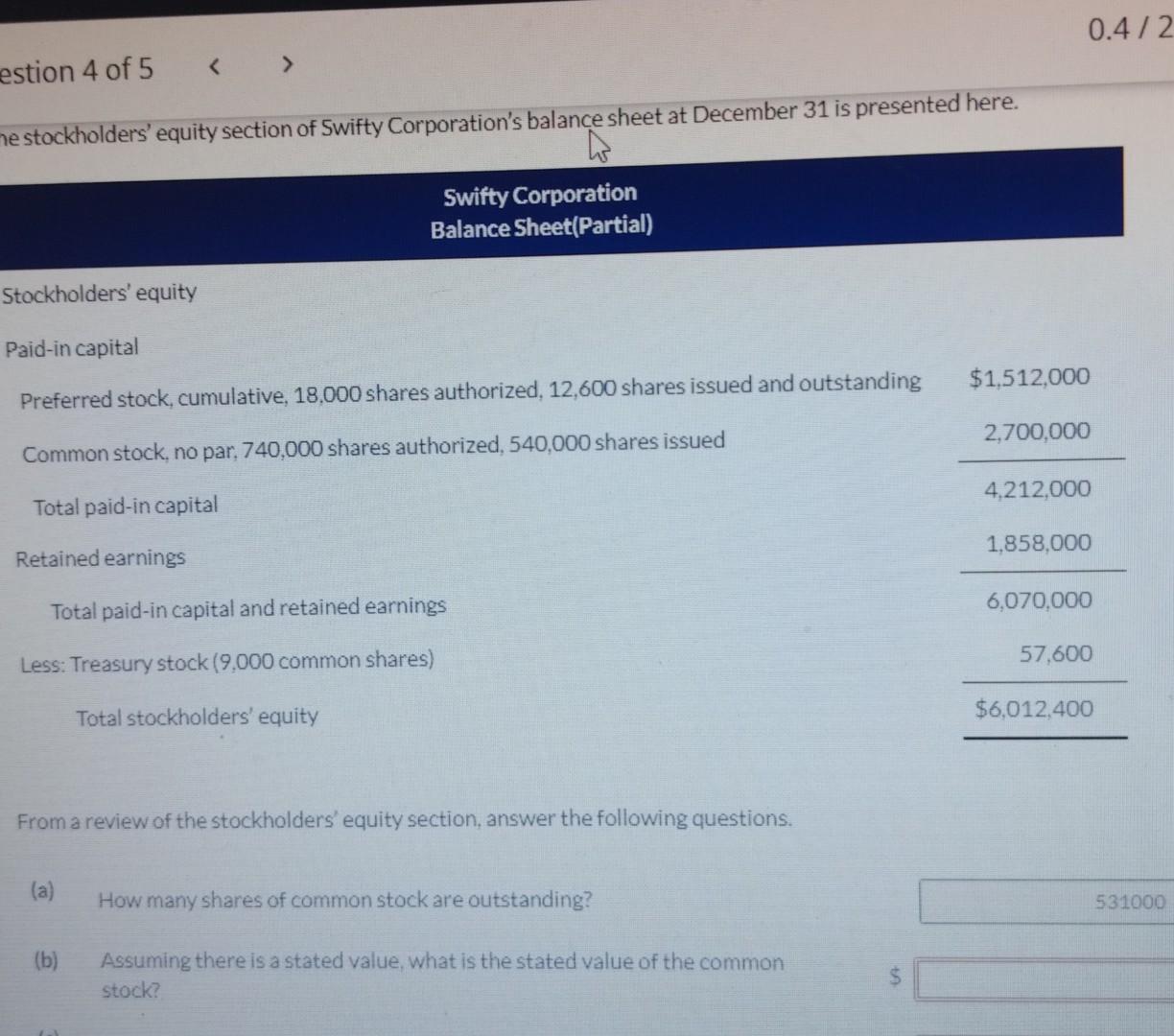 Solved Assuming there is a stated value what is the stated | Chegg.com