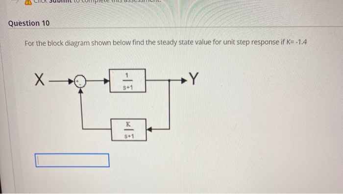 Solved Question 10 For the block diagram shown below find | Chegg.com