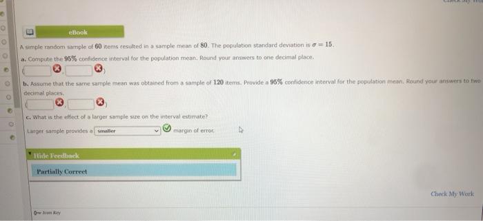 Solved ebook A simple random sample of 60 items resulted in | Chegg.com