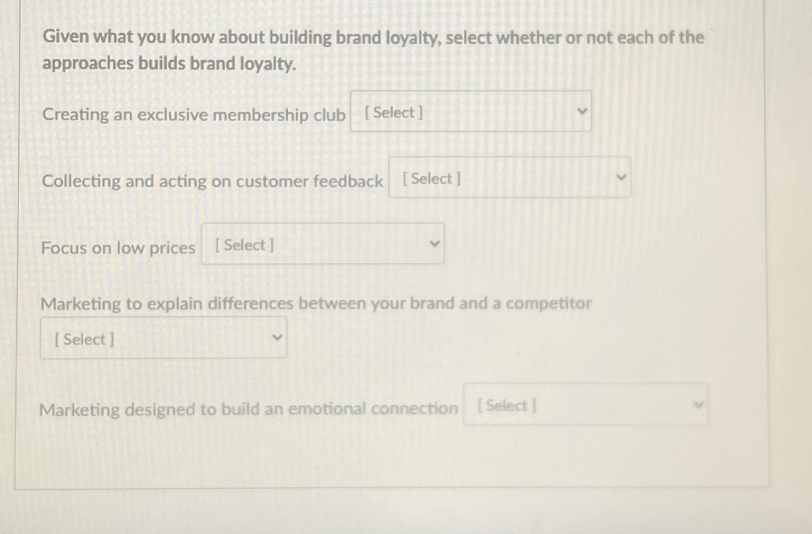 Solved Given what you know about building brand loyalty, | Chegg.com