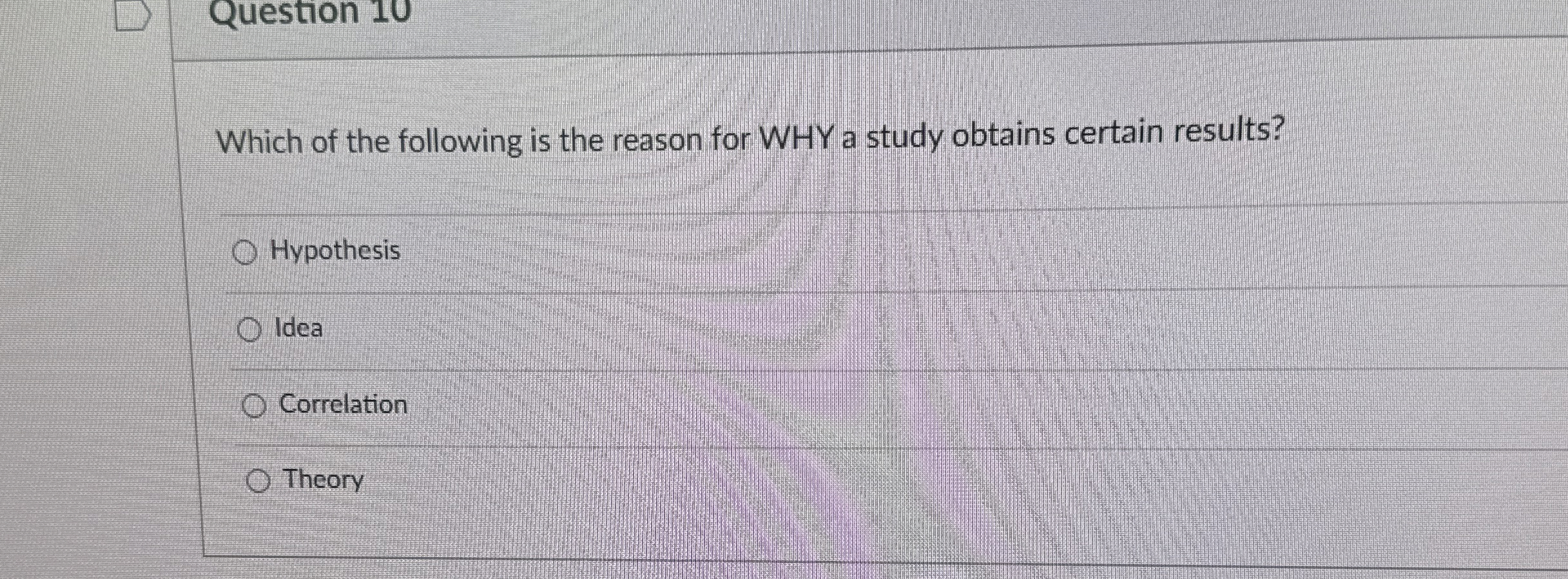 Solved Which of the following is the reason for WHY a study | Chegg.com