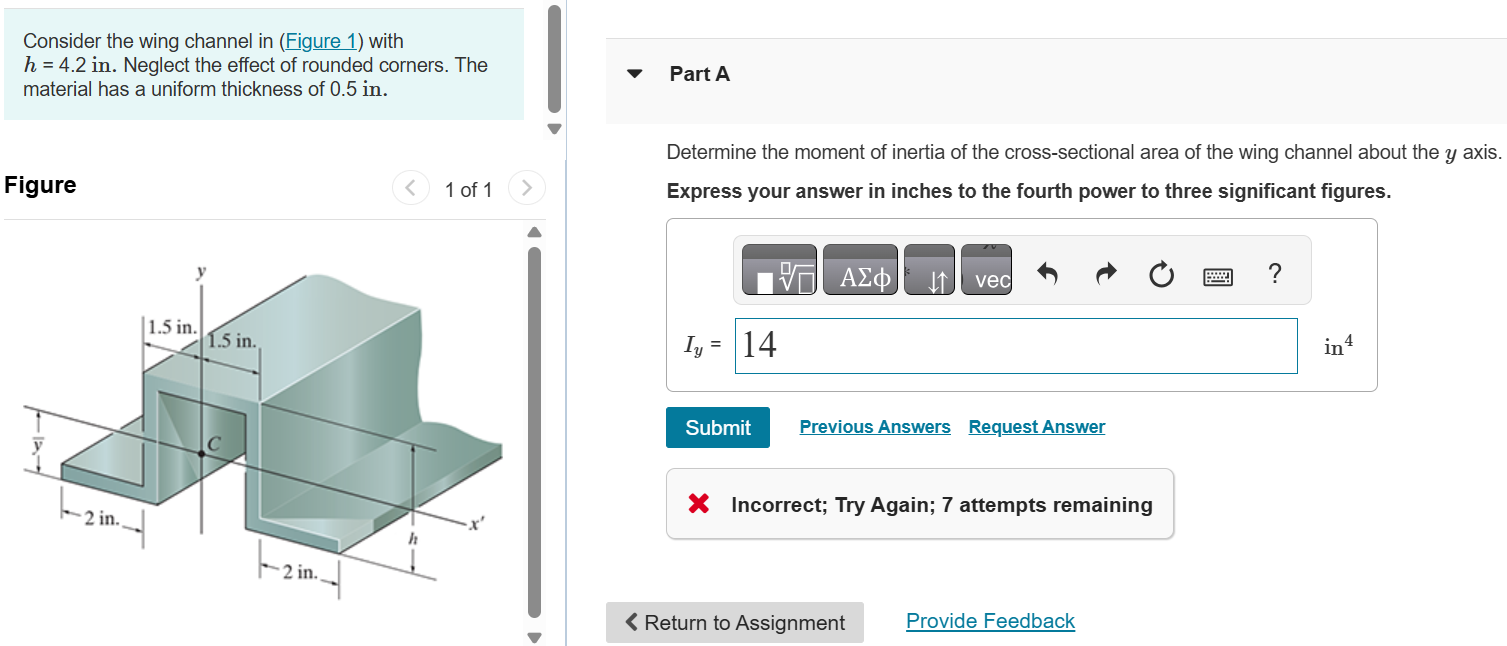 Solved Consider the wing channel in (Figure 1) ﻿with \( | Chegg.com