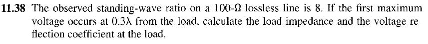Solved The observed standing - wave ratio on a 100 - Ohm | Chegg.com
