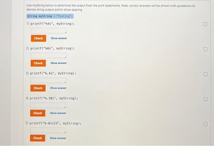 Solved What is the output from the following print | Chegg.com