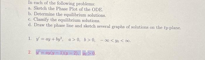 Solved In each of the following problems: a. Sketch the | Chegg.com