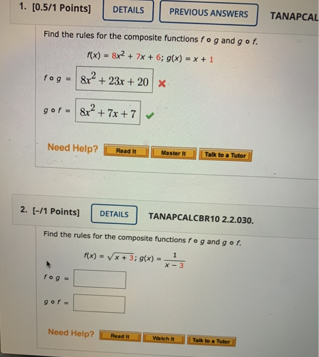 Solved i have done the first one and it still says i amwrong | Chegg.com