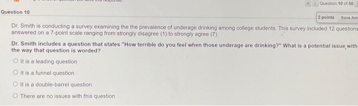 Solved Question 7 2 points Save Answer Dr. Smith is | Chegg.com