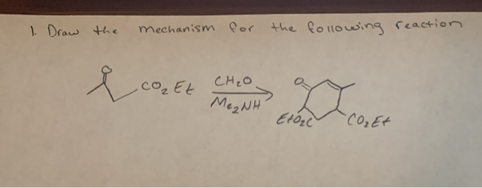 Solved 1. Draw the mechanism for the following reaction. | Chegg.com