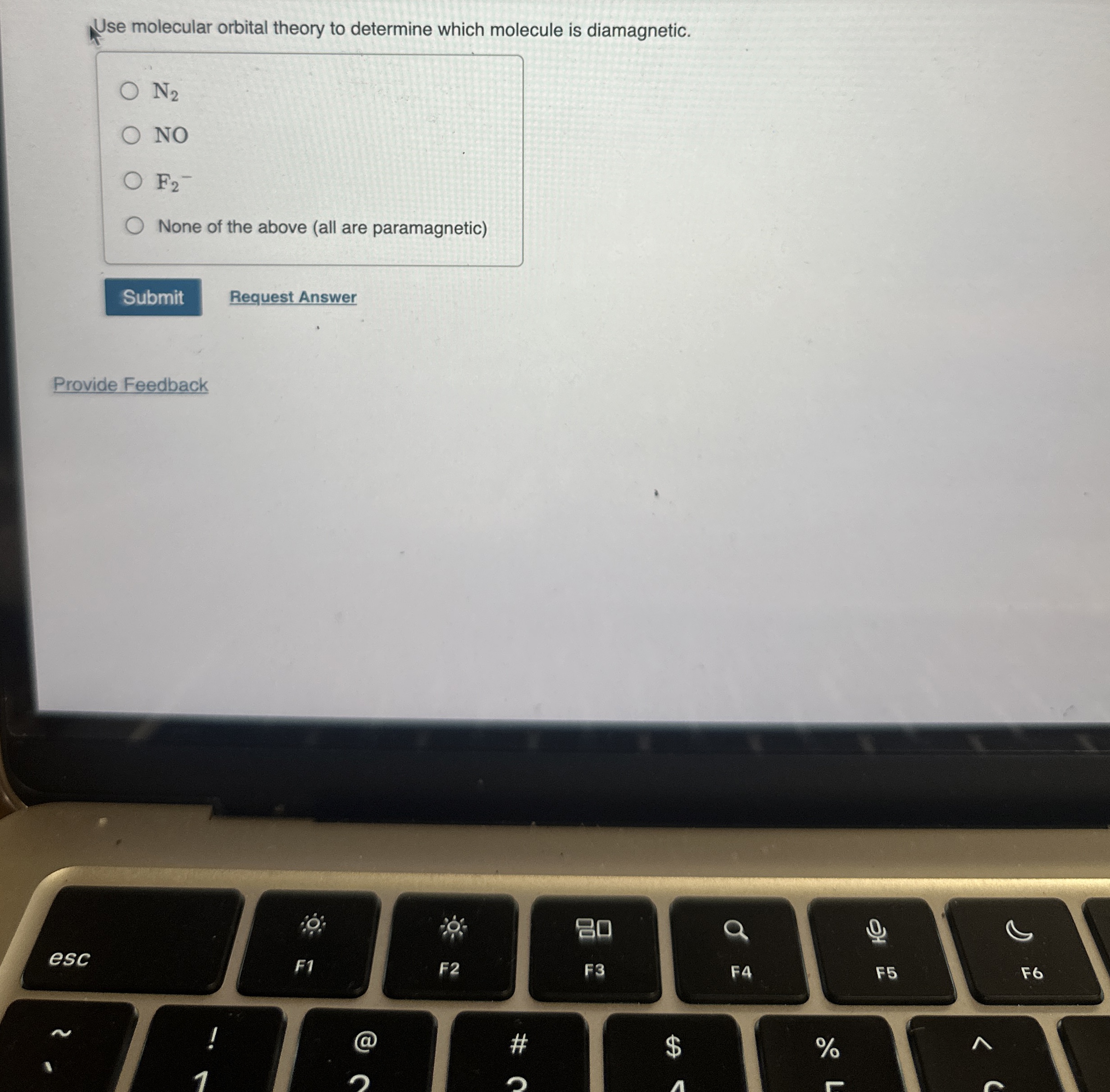 Solved Use molecular orbital theory to determine which | Chegg.com