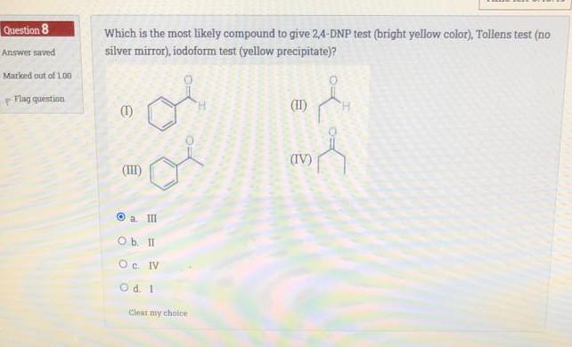 Solved Which is the most likely compound to give 24-DNP test | Chegg.com