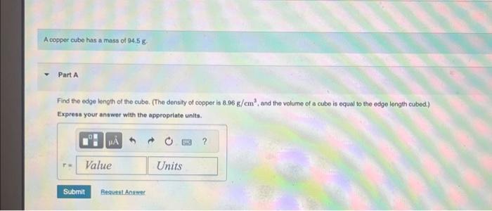 how to find volume of cube with edge length