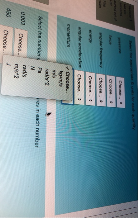 Solved Select The Appropriate Si Units For Each Quantity, | Chegg.com