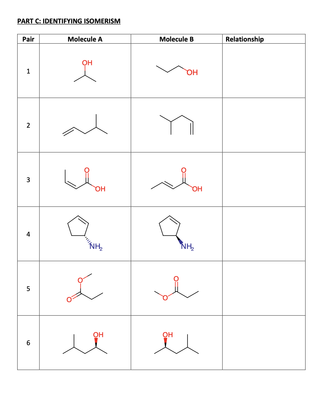 Solved Classif each pair of molecules as either | Chegg.com